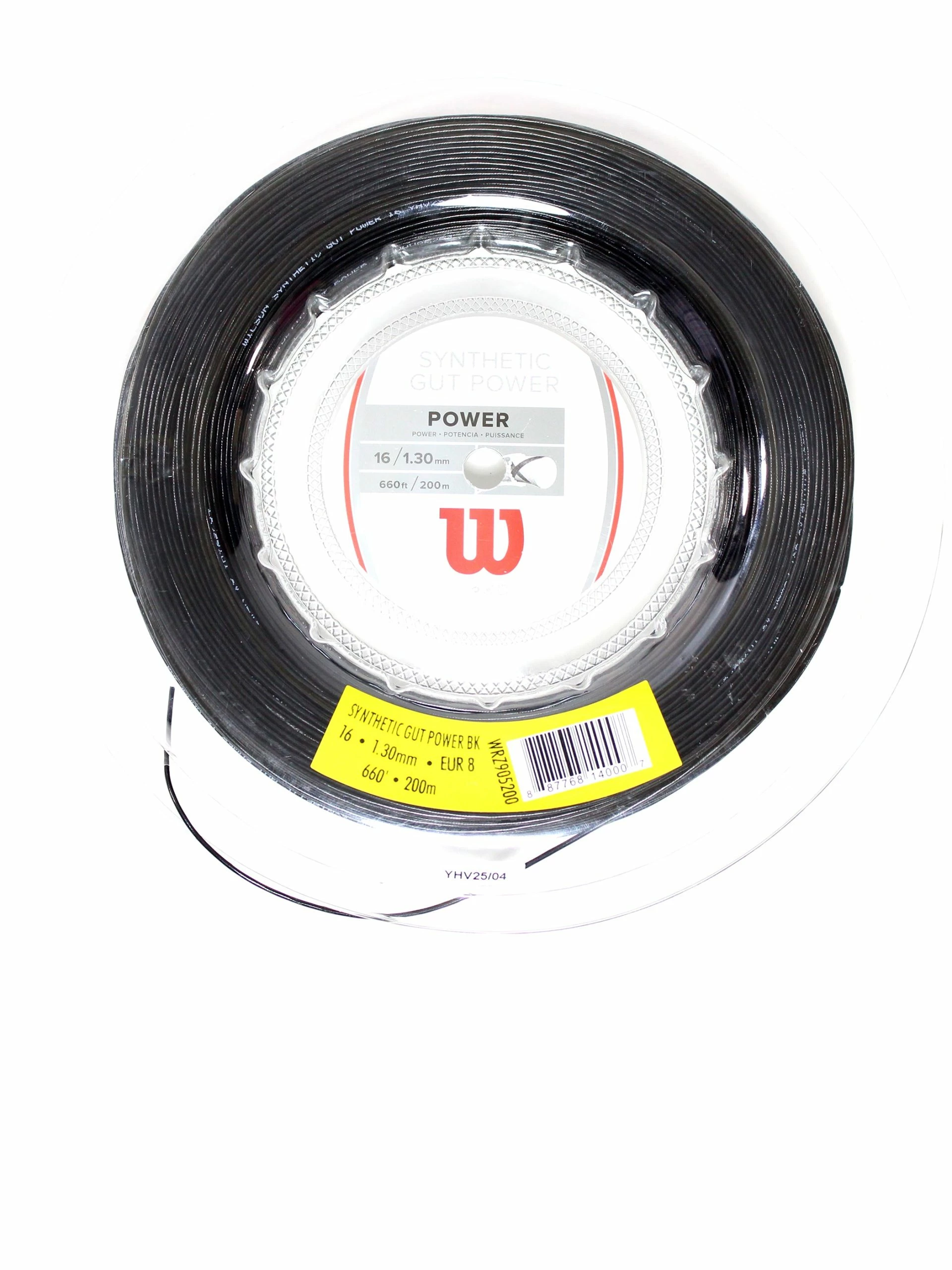 Wilson 200m Reel Synthetic Gut Power 130/16 Black 3 Wilson 200m Reel Synthetic Gut Power 130/16 Black