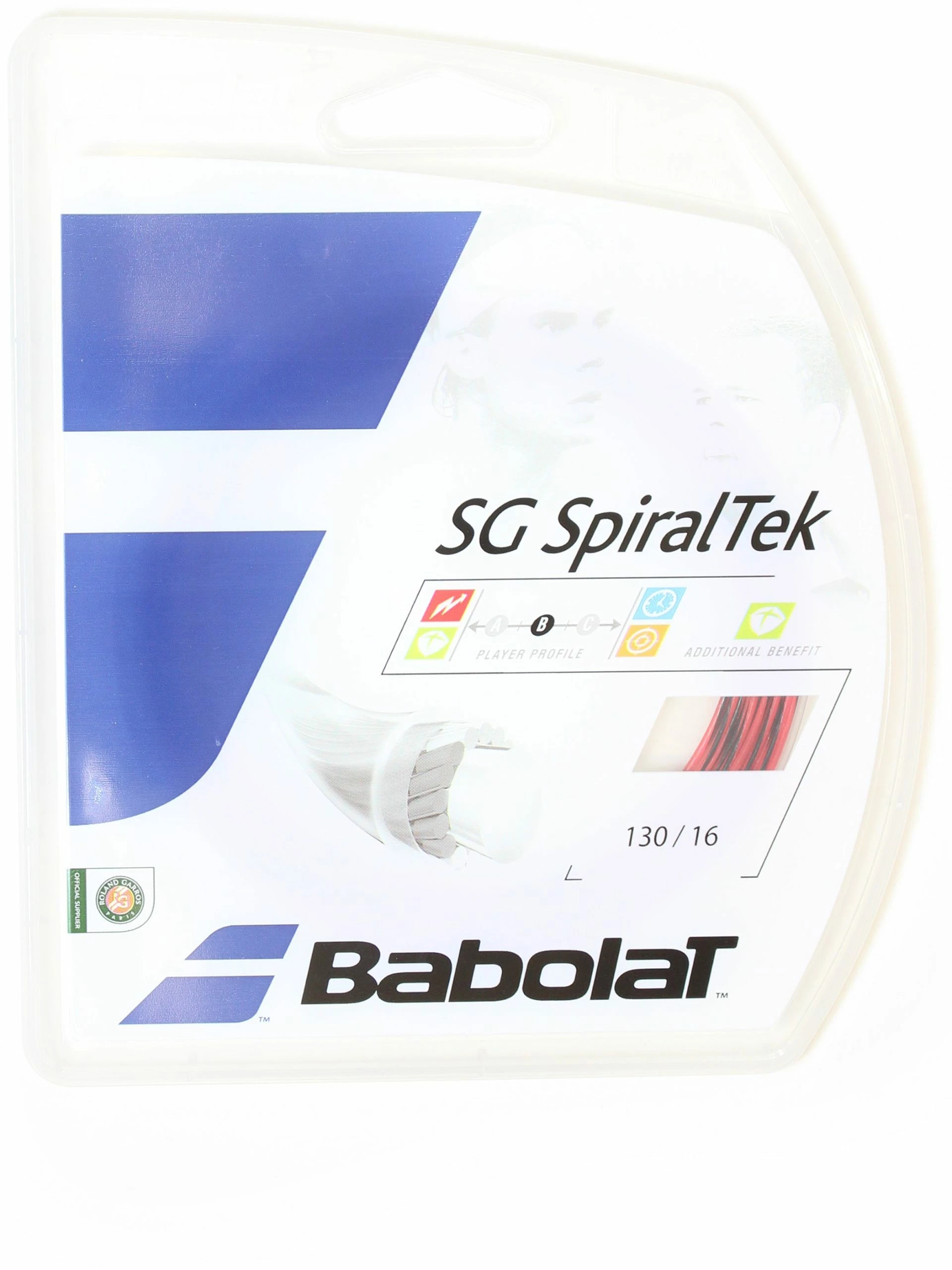 Babolat SG Spiraltek 130/16 Red 3 Babolat SG Spiraltek 130/16 Red