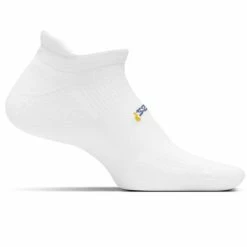 Feetures Women's High Performance Cushion No Show Tab Socks FA5000 - White
