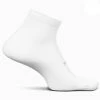 Feetures High Performance Cushion Quarter Socks FA2000 - White -Deals Men Shoes Store feetures quarter wht