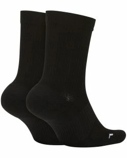 Nike Court Multiplier Cushioned Crew Socks SK0118 (2 Pairs) Black -Deals Men Shoes Store nike sk0118 010 2