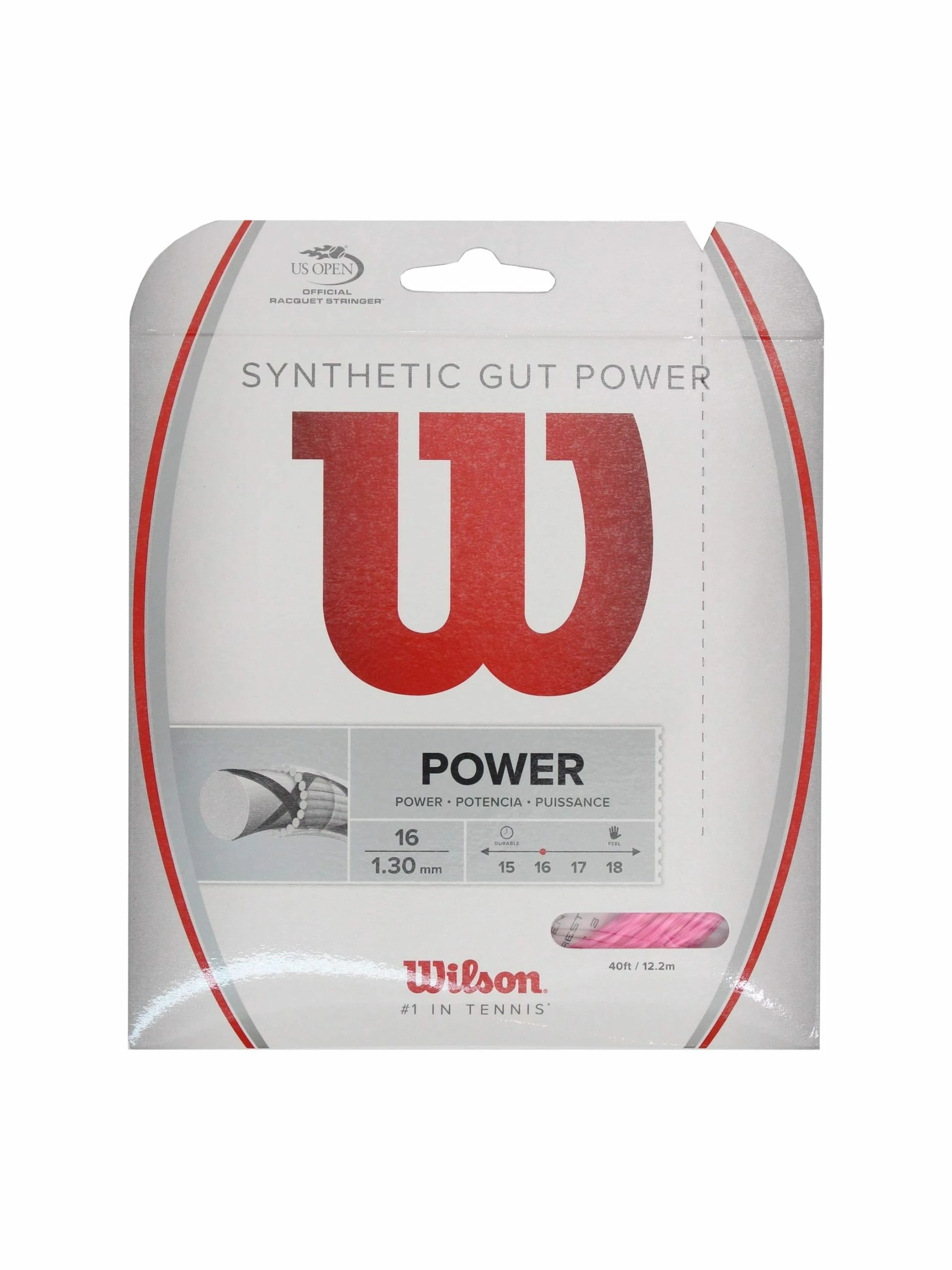 Wilson Synthetic Gut Power 130/16 Pink 3 Wilson Synthetic Gut Power 130/16 Pink