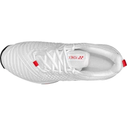 Yonex Men's Power Cushion Sonicage 3 White/Red -Deals Men Shoes Store yonex sonicage 3 114 6